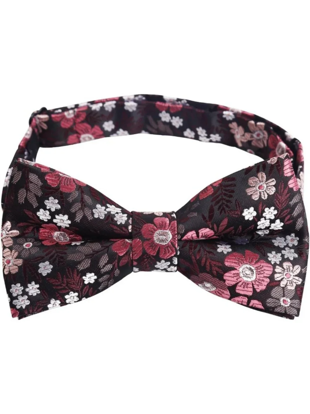 Floral Pattern Men's 3-Piece Bow Tie Set with Pocket Square & Cufflinks